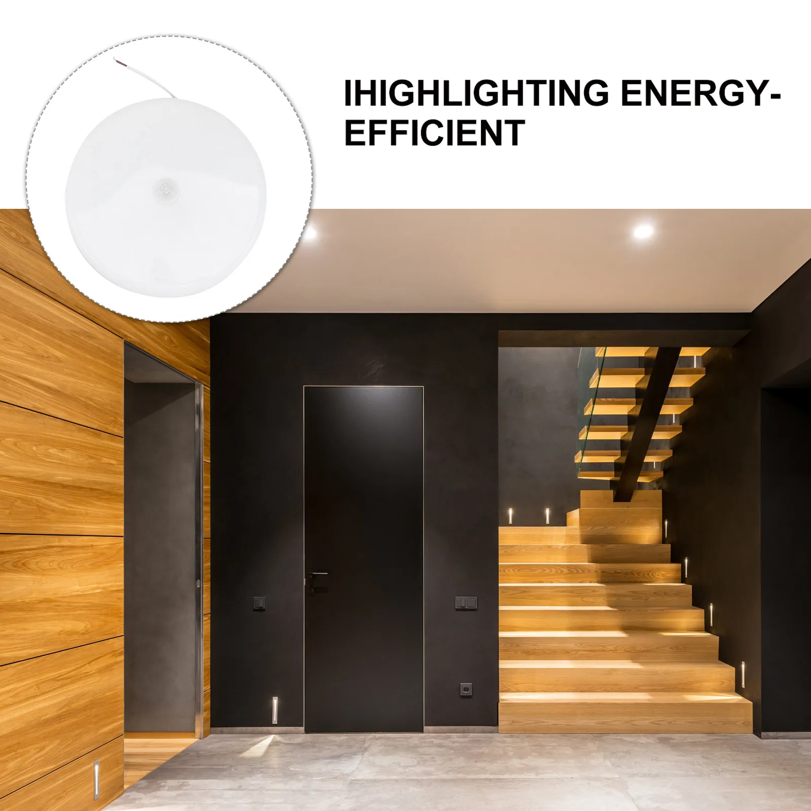 

1 шт. светодиодный инфракрасный индукционный потолочный светильник, алюминиевый круглый сенсорный светильник для освещения прихожей, веранды, коридора, прохода, современный, практичный