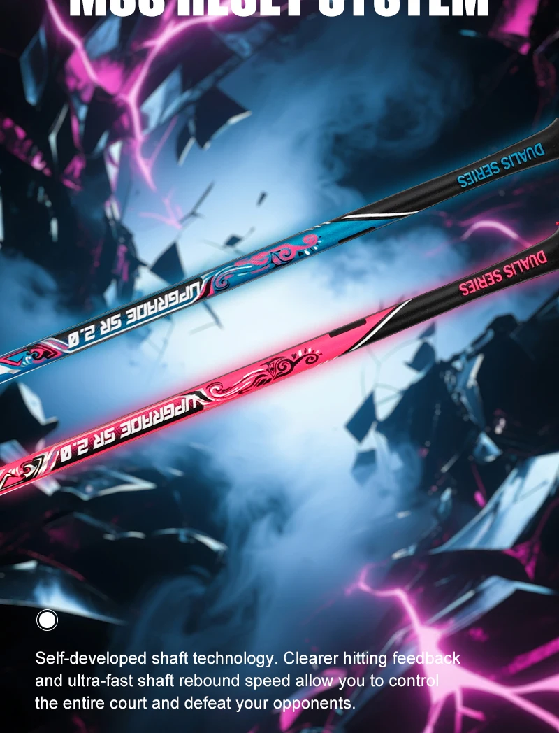 ALPSPORT SR2.0 Badmintonschläger mit doppelseitigem Farbdesign 9U 54g G5 T1000 Carbon 30LBS besaitet ultraleicht Balance 325±2mm schnelles Handling für Anfänger, Verein Schule Freizeit Training Angriff/Abwehr Kontrolle – Detail 8