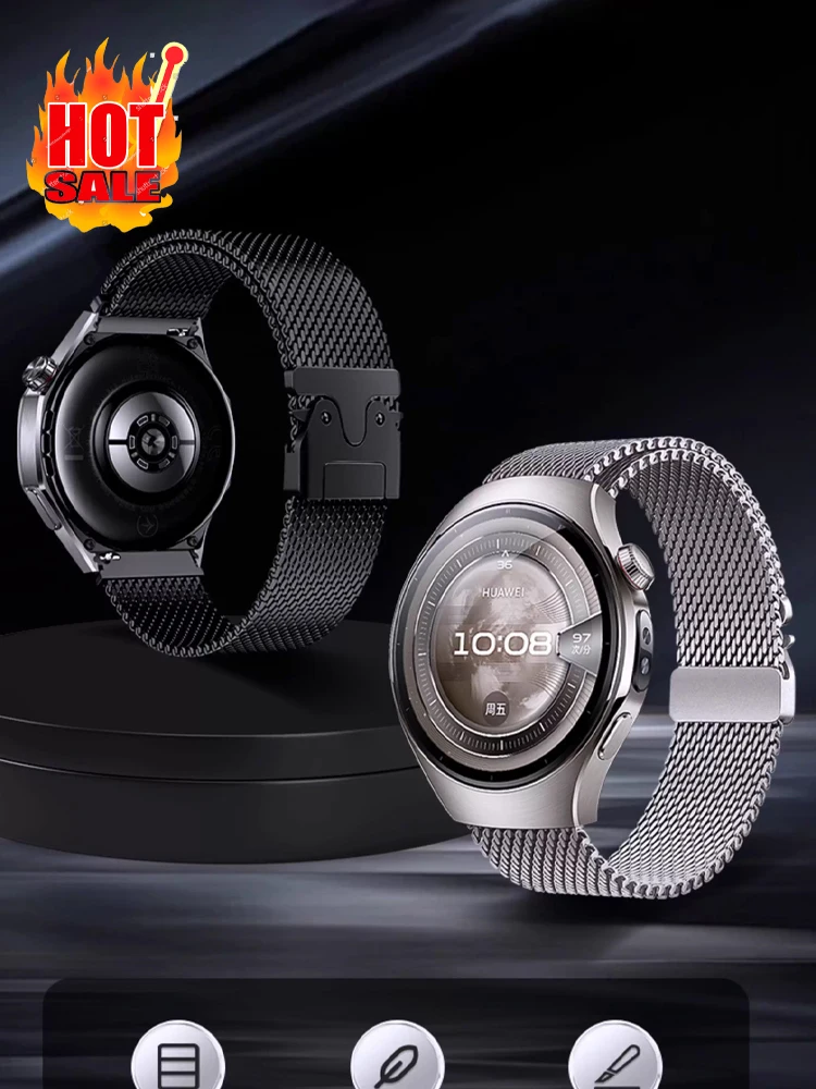 

Ремешок 22 мм 20 мм для Samsung Galaxy Watch 4/5 Pro/6 classic/7/Gear s3, металлический браслет Correa с парашютом HUAWEI GT 6 Pro/5/4/3, ремешок