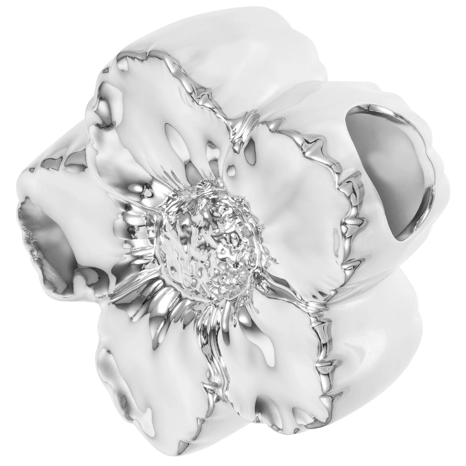 

Ceramic Flower Shape Vase Table Decor Modern Design Material for Dried Flowers Artificial Bouquets