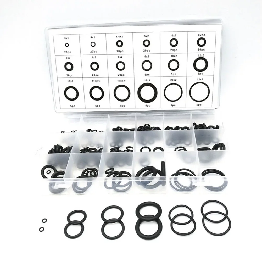 Assorted O For Ring Kit 225PCS In 18 Sizes Rubber Seals For Automotive And Electrical Applications And Reliable