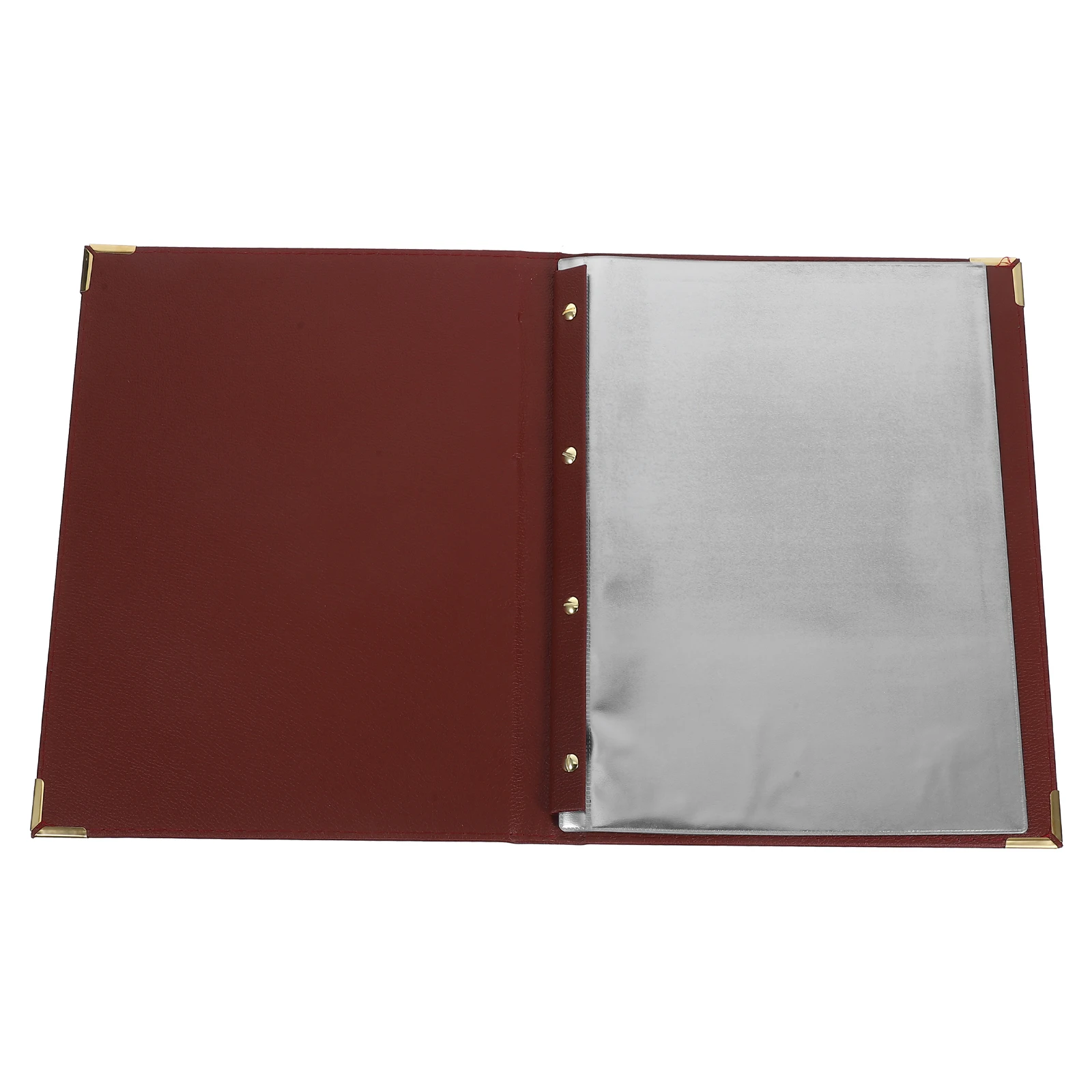 

PU Menu Sleeve Holder 7 Pages Cover for Restaurant Hotel Cafe Bar Menu Book Protector Book Binder Cover