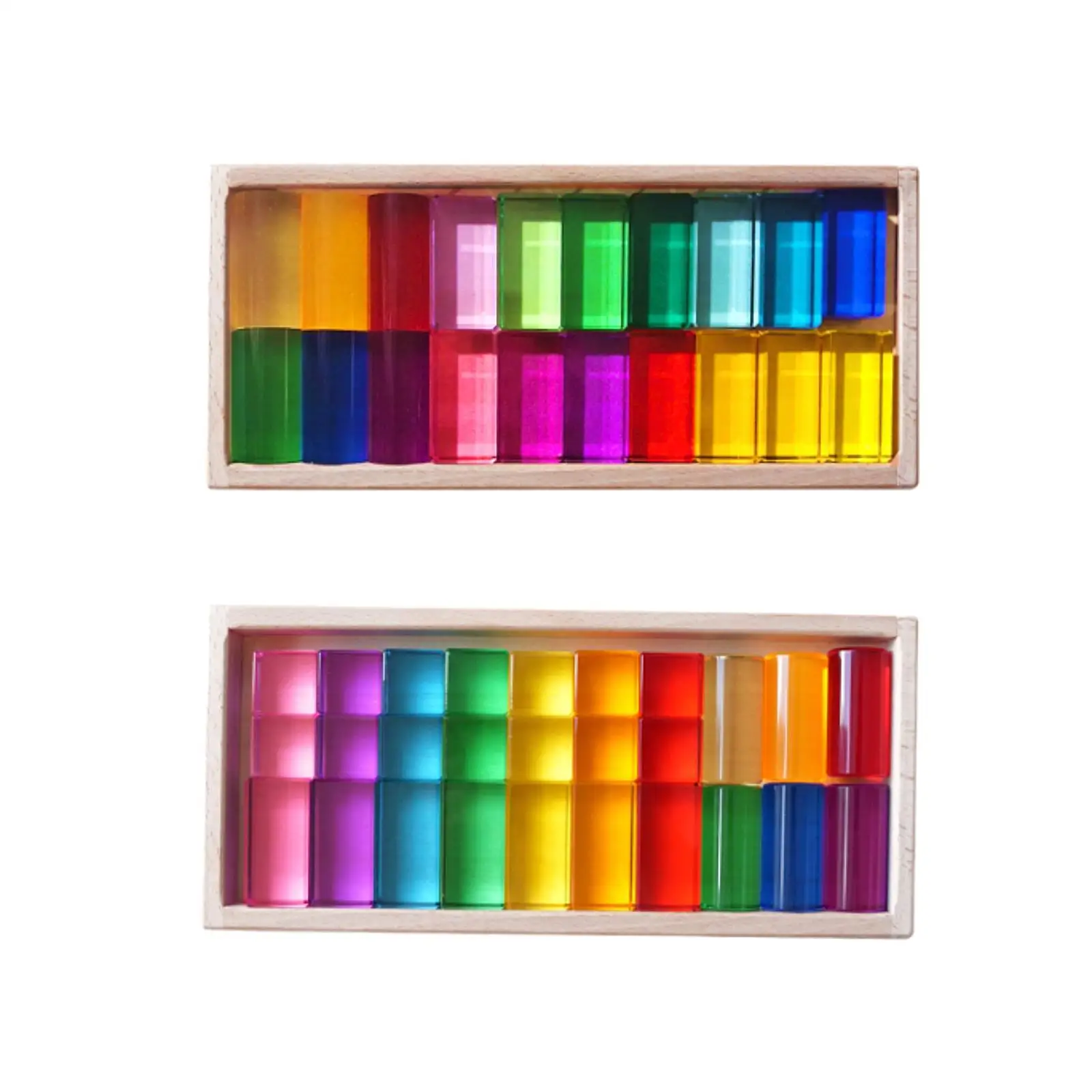 Bausteine-Set für Kinder, Würfelblock-Set, Farbe lernen, Stapelspiel, Acrylwürfel, Stapelspielzeug für Weihnachtsjungen und Kleinkinder