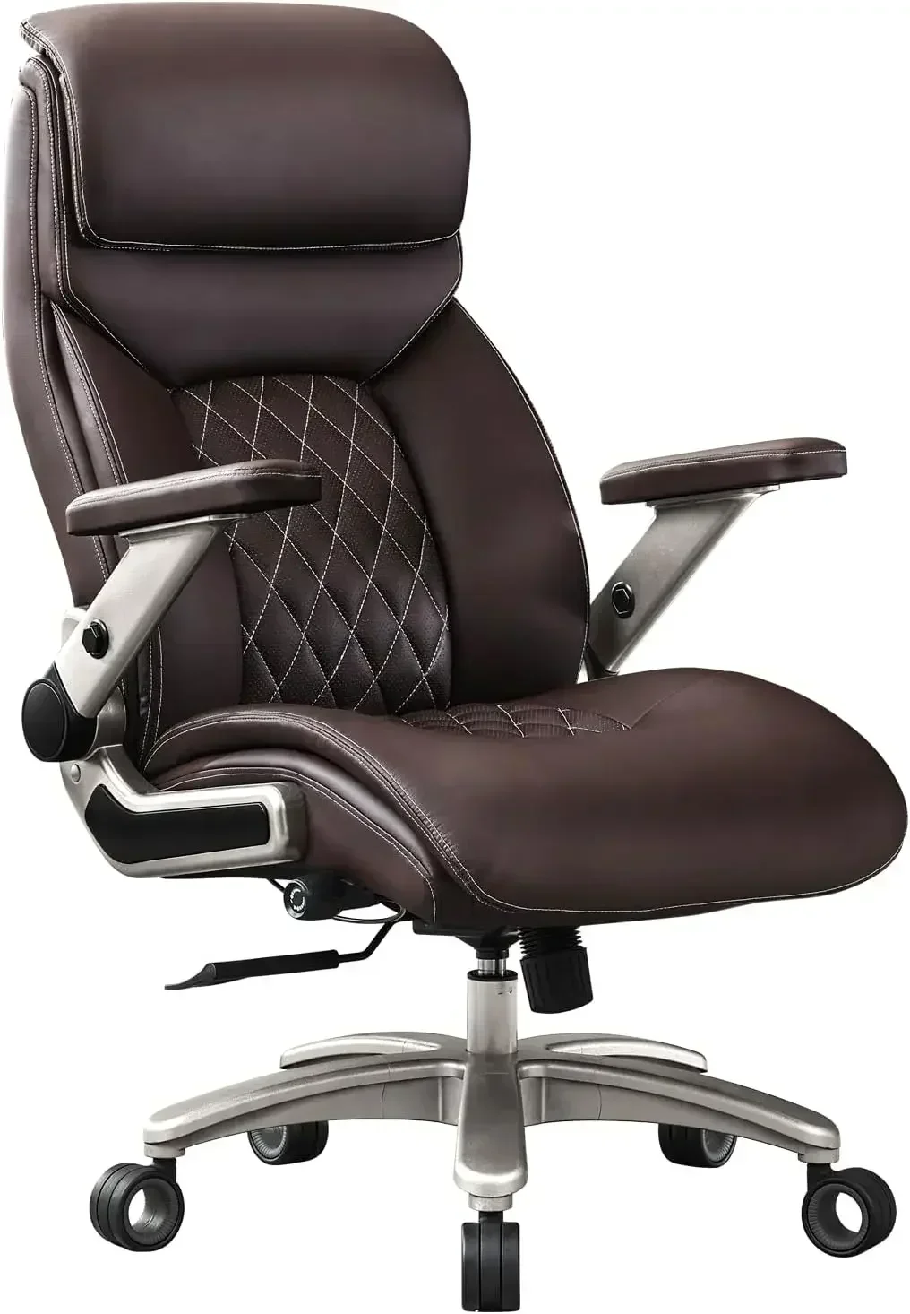 

Big and Tall Office Chair, Executive , Adjustable Lumbar Support 3'' Double Space Wheel, Managerial Home Desk Chair, Heavy Duty