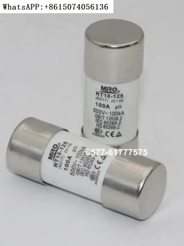 Mingrong fused core Ro17R017RT18-125 22 * 58 50A 40A 32A 25A 20A 16A fuse(10pc)