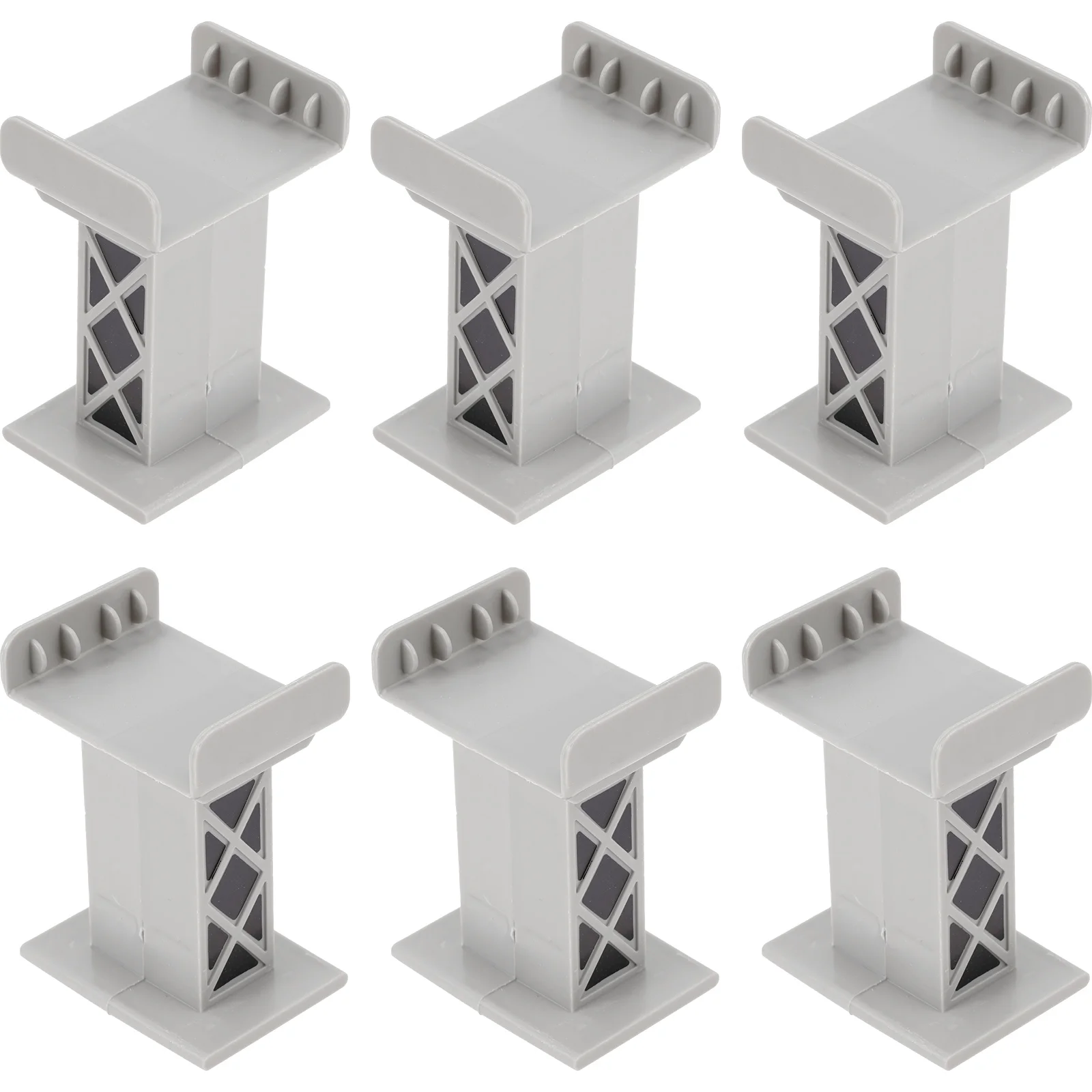 

6 Pcs Train Pier Bridge Supports Kids Toys Track Risers Funny Rail Railway Accessories