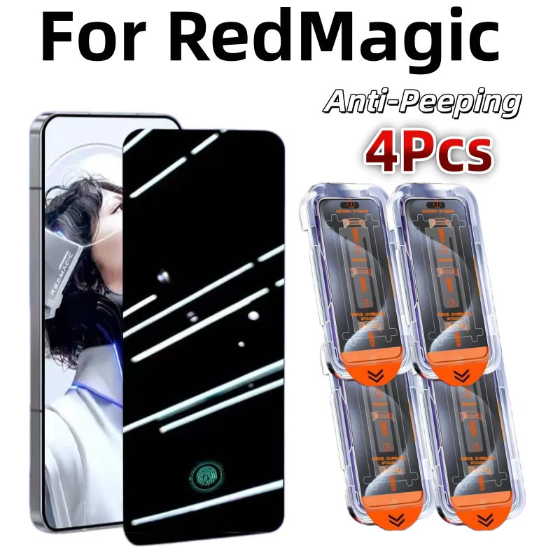 

Набор из 4 защитных стекол для экрана RedMagic Series, без пузырьков, без пыли, простая установка