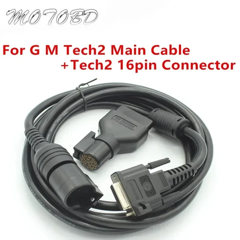 2024 For TECH2 Diagnostic Tool 16 PIN Adaptor TECH 2 Scanner Tools VETRONIX TECH2 Main Test Cable with Car OBD2 16PIN Connector