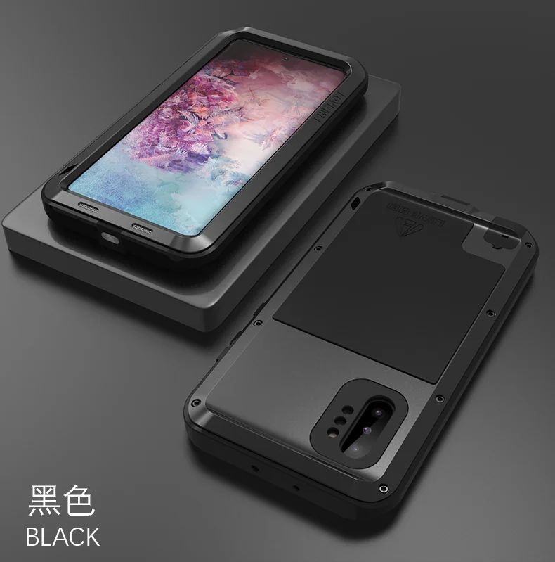 Armor Aluminum Metal Silicone Shockproof Case For Samsung Galaxy Note 20 Ultra 10 Lite 9 8 Cases Cover