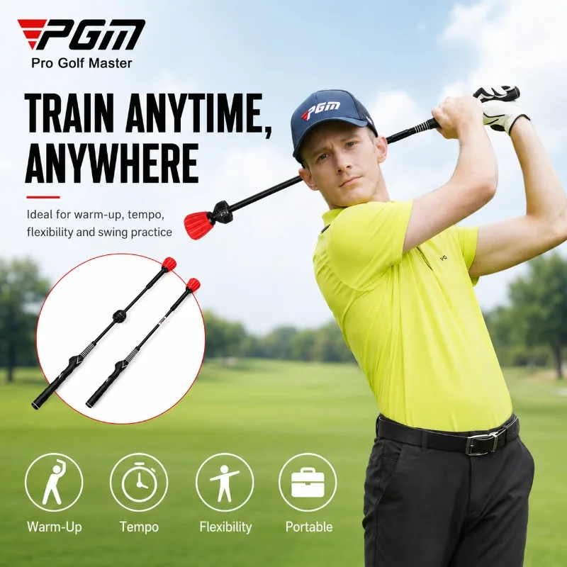 PGM Golf Swing Trainer Aid Adjustable Resistance Tempo Warm Up Stick Sound Feedback Practice Rod for Strength Flexibility