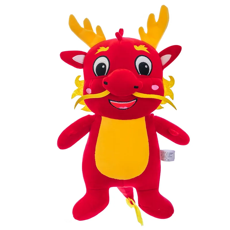 Dragon Year Mascotte Pluche Speelgoed Pop Zodiac Dragon Kussen Kinderen Pop Bedrijf Activiteit Cadeau