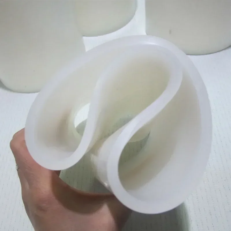 1Meter Thickness 5mm High Temp Resistant Large Diameter Silicone Rubber Soft Hose  Oversize Pipe Tube Inner Dia 50-1000mm