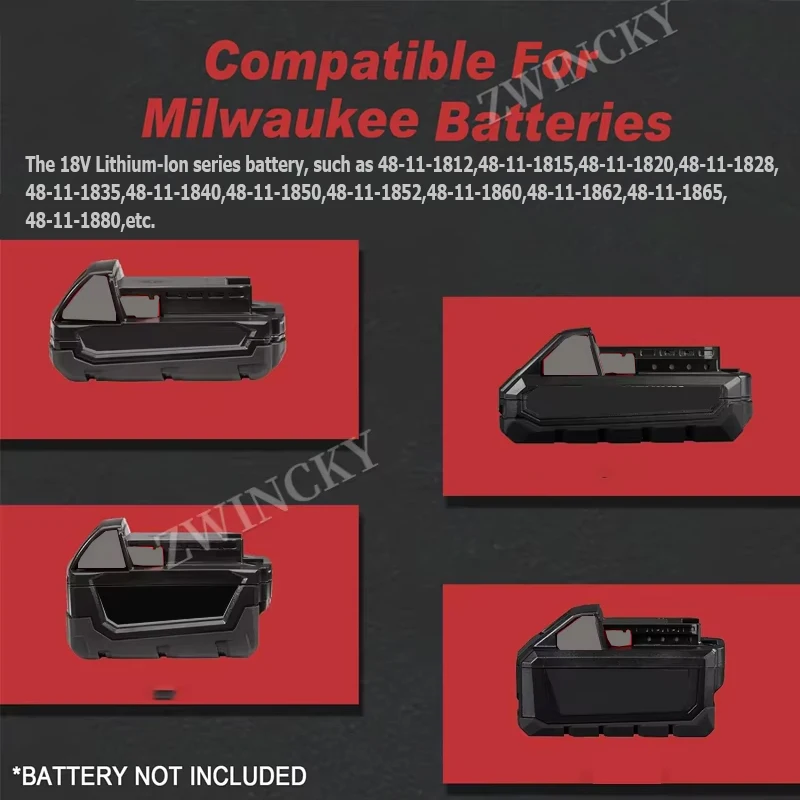 Battery Adapter For Milwaukee M&18 18V Li-ion Battery Converted to For Black&Decker/Porter Cable/Stanley 18V 20V Max Power Tools