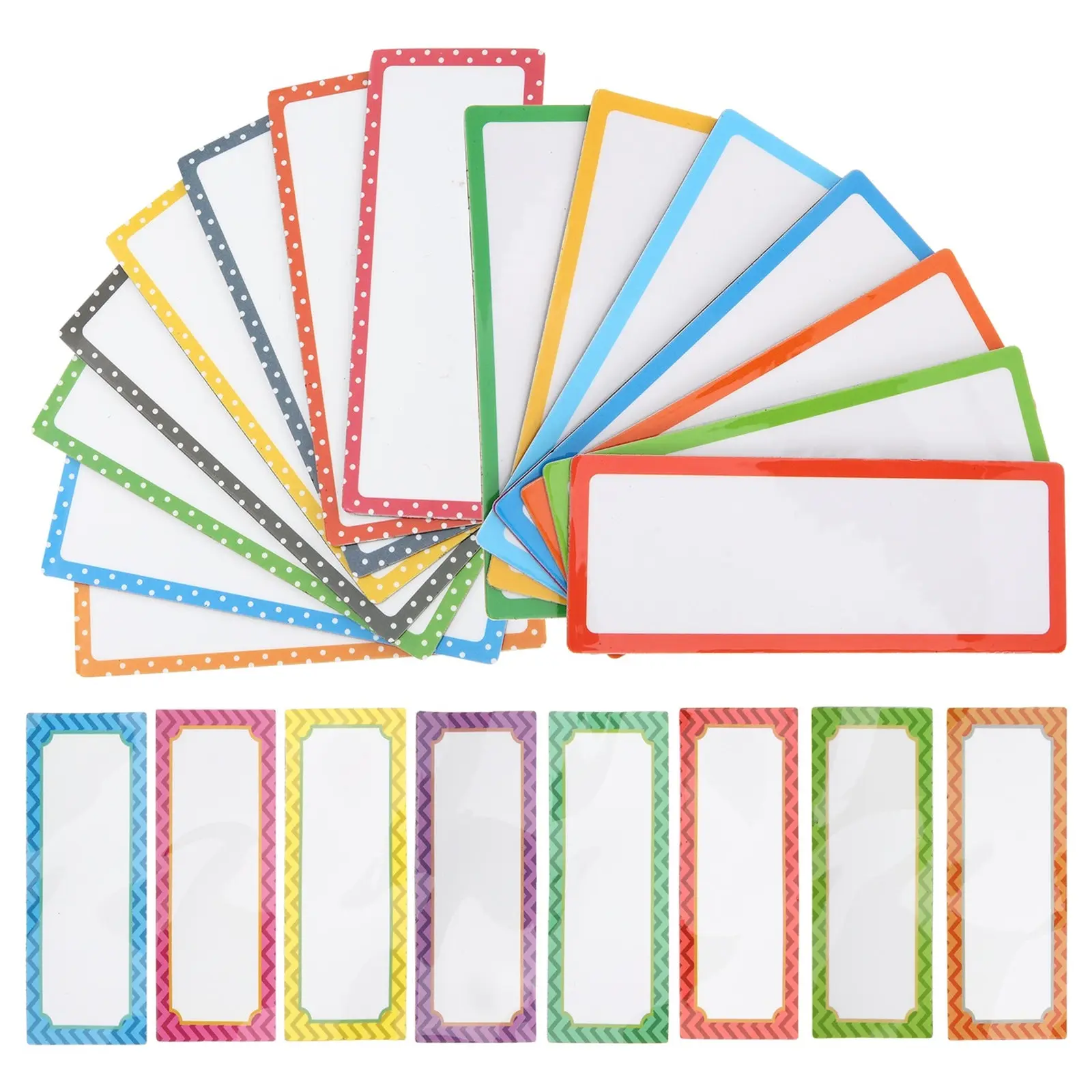 3Sets Multi-Function Note Labels Dry Erase Magnets for Iron Surfaces Reusable Sticky Labels Fridge Memo Organizer Kit - view 3