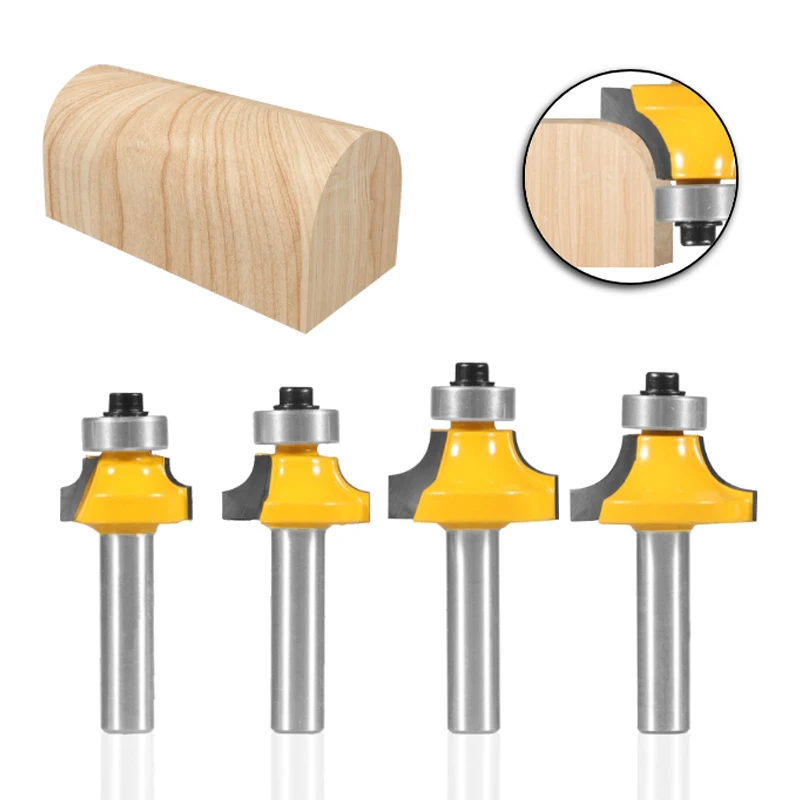 Imagem -02 - Haste Canto Redondo sobre Router Bit Fresadora de Madeira para Moinho de Rosto de Madeira mm 6.35 mm mm 12 mm 12.7 mm