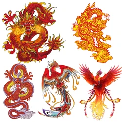 Three Ratels QL49  Golden Dragon Exquisite Home Decoration Wall Decal PVC Waterproof Travel Case Decal