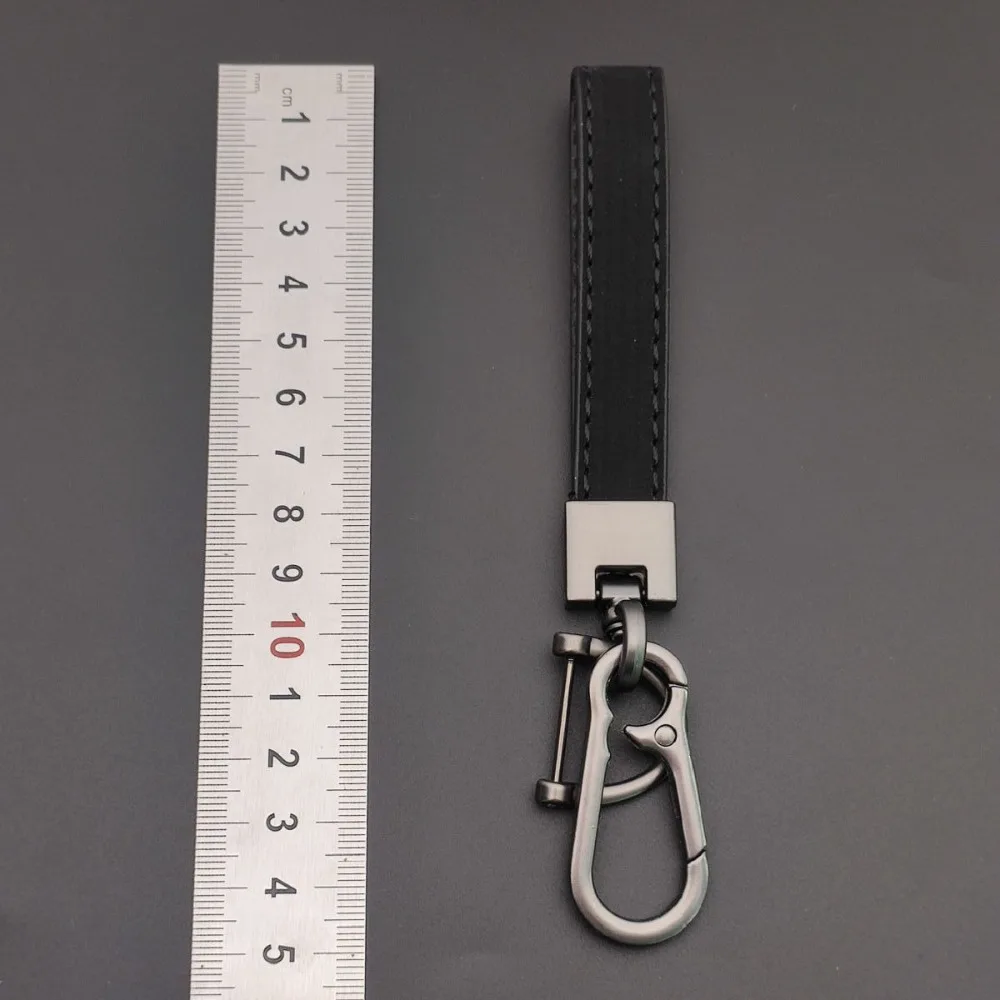 Customization Keychain Solid Color Convenient Leather Car Key Pendant Genuine Gift Wholesale Minimalist Accessories Ornament - view 4