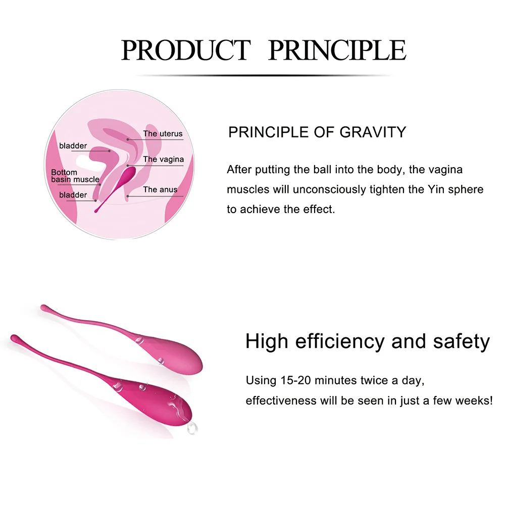 6pcs Kegel Exercise Vaginal Balls for Women Safety Silicone Geisha Ball Pelvic Floor Muscle Tightening Trainer Massage Sex Toys