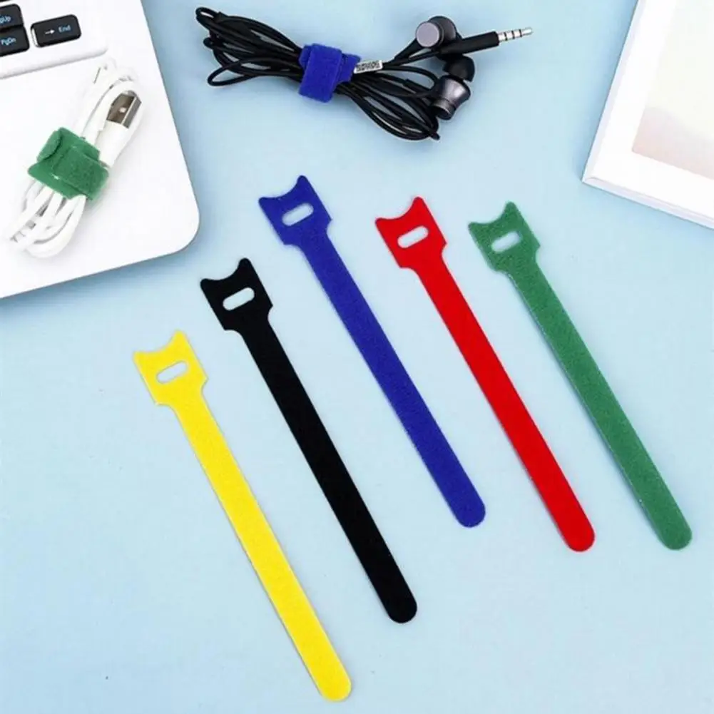 

100Pcs Cable Management Belt Anti-tangle Fastener Tape Nylon Cable Straps Wire Ties Cable Management Home Supply