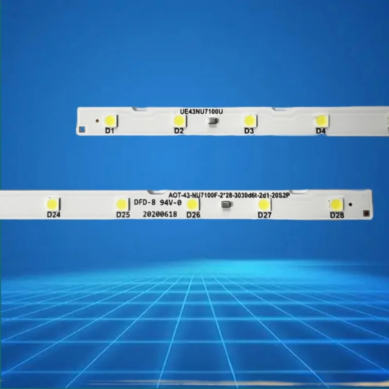 1Set AOT43inch Light Strip AOT-43-NU7100F 2X28 462mm  For LCD TV UE43NU7100U, UE43NU7120U, BN44-00947A and similar models