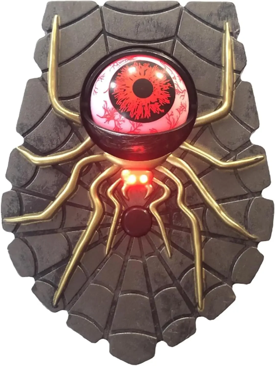 

Halloween Spider Doorbell Spooky Glowing One-Eyed Spider with Spooky Sound Effects, Halloween Party Props Decoration