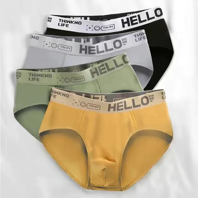 4 Teile/los Schriftsätze der Männer Herren Unterwäsche Sexy Shorts Schlüpfer der Männer Atmungsaktiv Männlichen Elastische Unterhose Para Hombres Große Größe