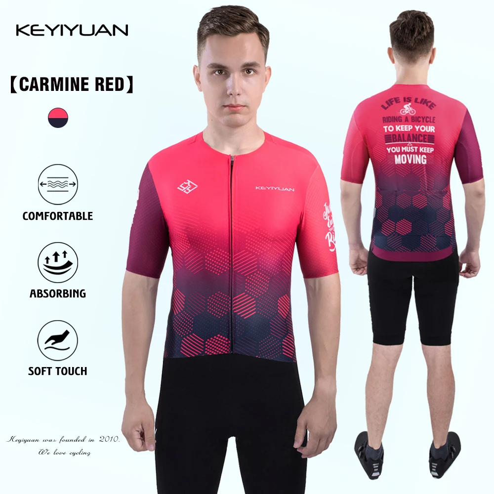KEYIYUAN Factory Direct Sales Of New Summer Thin Men's Short-sleeved Cycling Suits And Outdoor Cycling And Racing Equipment