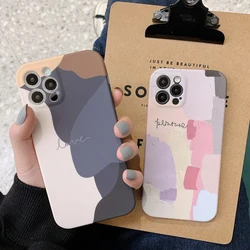 Art Geometric Phone Case For iPhone 13 Pro Max Case iPhone11 14 11 15 Pro Max 12 XR X XS Max 7 8 Plus Graffiti Soft Cover Fundas