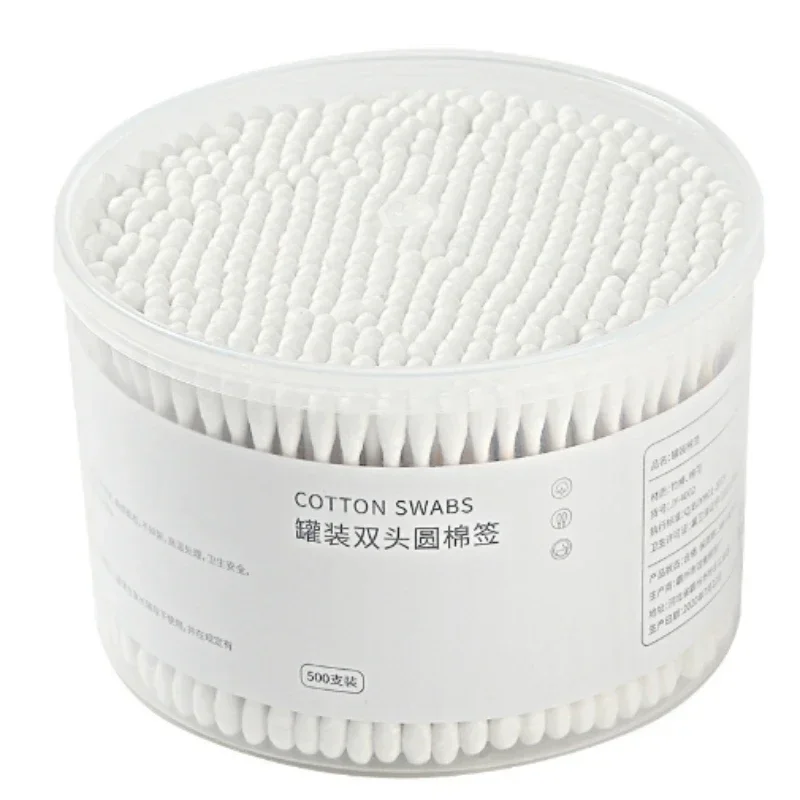 500 قطعة صندوق أعواد قطنية للاستعمال مرة واحدة مع رأس مستدير مزدوج النهاية لإزالة المكياج والمكياج التنظيف اليومي رعاية الحيوانات الأليفة متعددة الأغراض #6