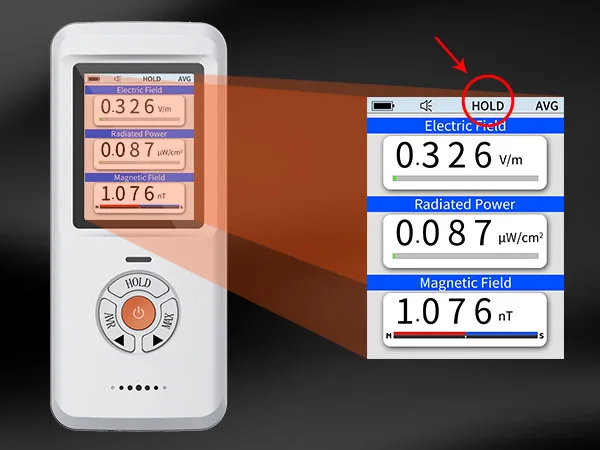 Aikesi EM-101 Rechargeable Digital Electromagnetic Field Radiation Detector Handheld Digital LCD EMF Detector