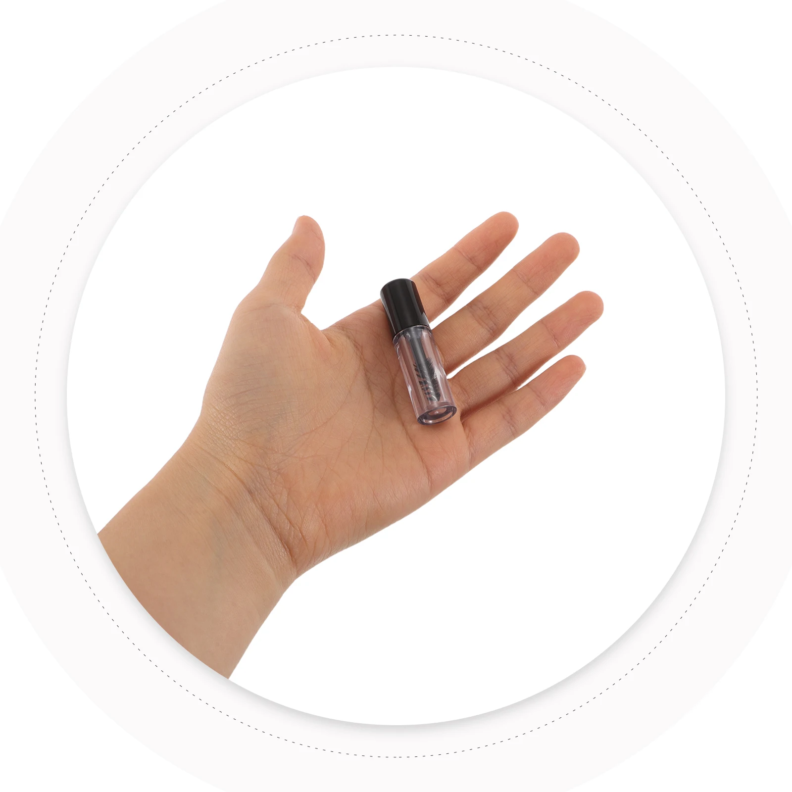 12 個ミニマスカラチューブ空の透明な詰め替え可能なラッシュクリームボトルブラックトラベルサイズコンテナコンパクトラッシュパッケージ