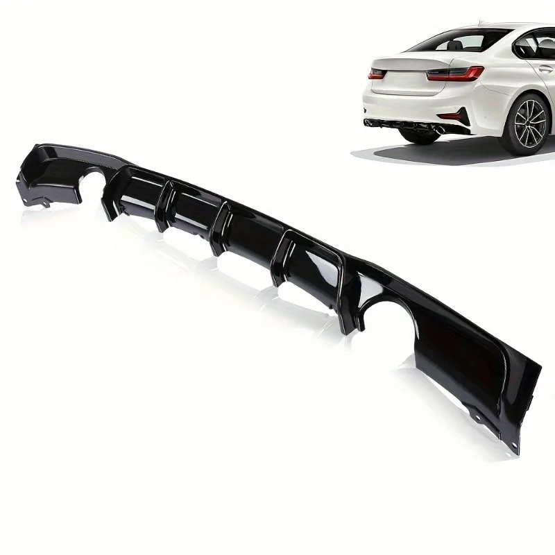 لسيارات BMW 3 Series F30 F35 MP Sport Sedan 2013-2019 المصد الخلفي السفلي الناشر الشفاه الملحقات الخارجية سبويلر الفاصل مجموعات الجسم #3