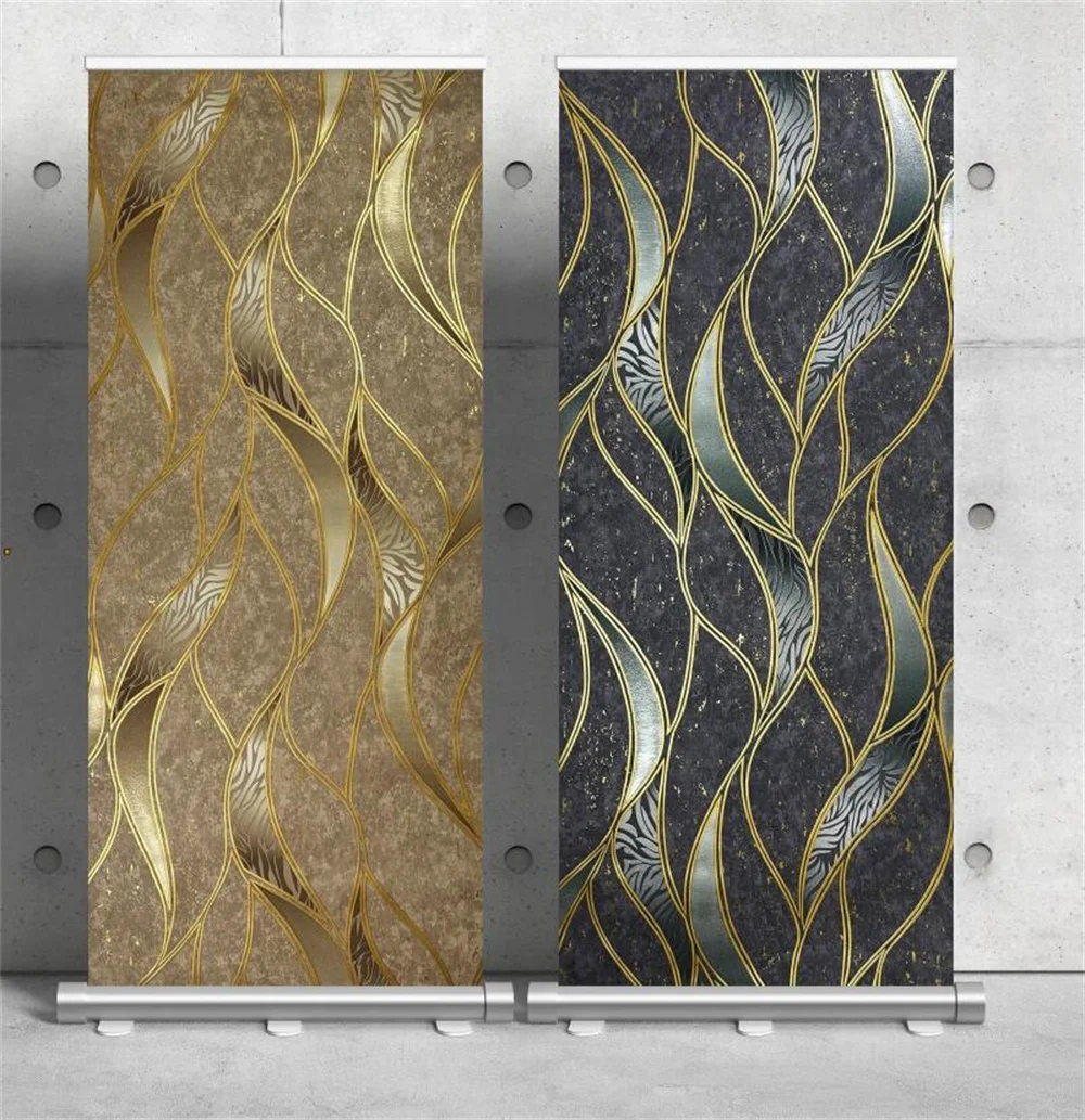 3D Concrete Texture Wallpaper Modern Simple Living Room Bedroom Clothing Store Marble Cement Striped Wall Paper Black White