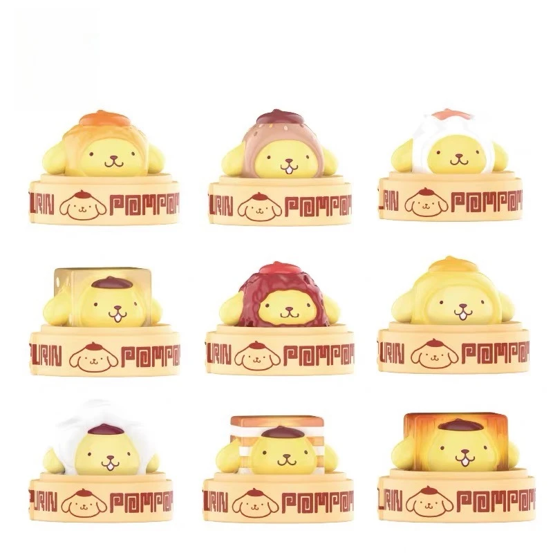 Pompompurin lindo grano originalidad juego de moda Linda caja ciega ornamento regalos de vacaciones figura de acción modelo Juguetes