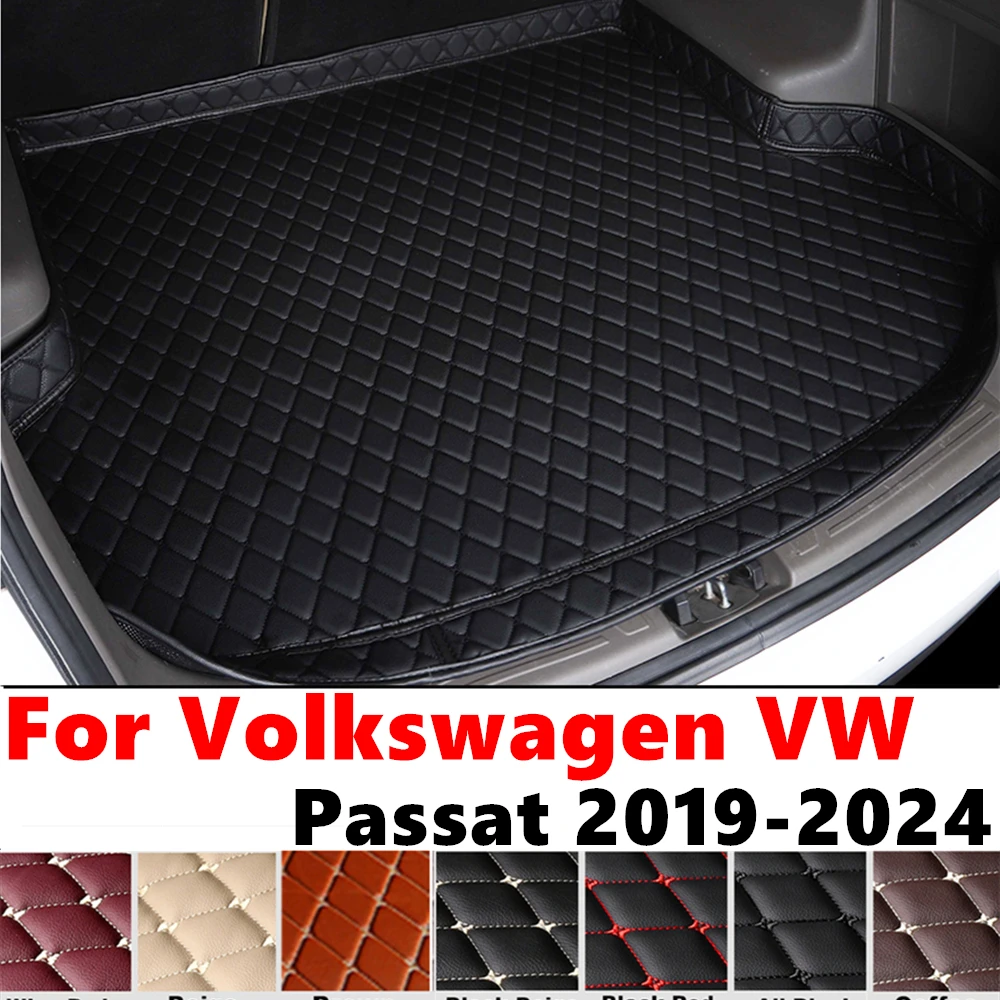 High Side Car trunk mat for Volkswagen VW Passat 2024 2023 22-2019 XPE Rear Cargo Protect Cover Liner Tail Boot Tray luggage Pad