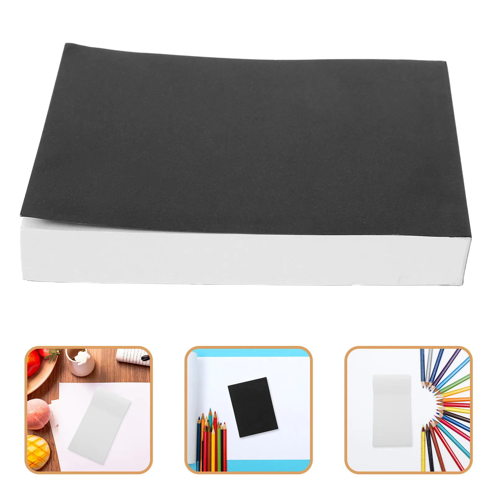 Black Mini Comic Book Blank Sketch Pad Ideal for Animation Sketching Cartoon Creation Flip Book DIY Drawing Supplies