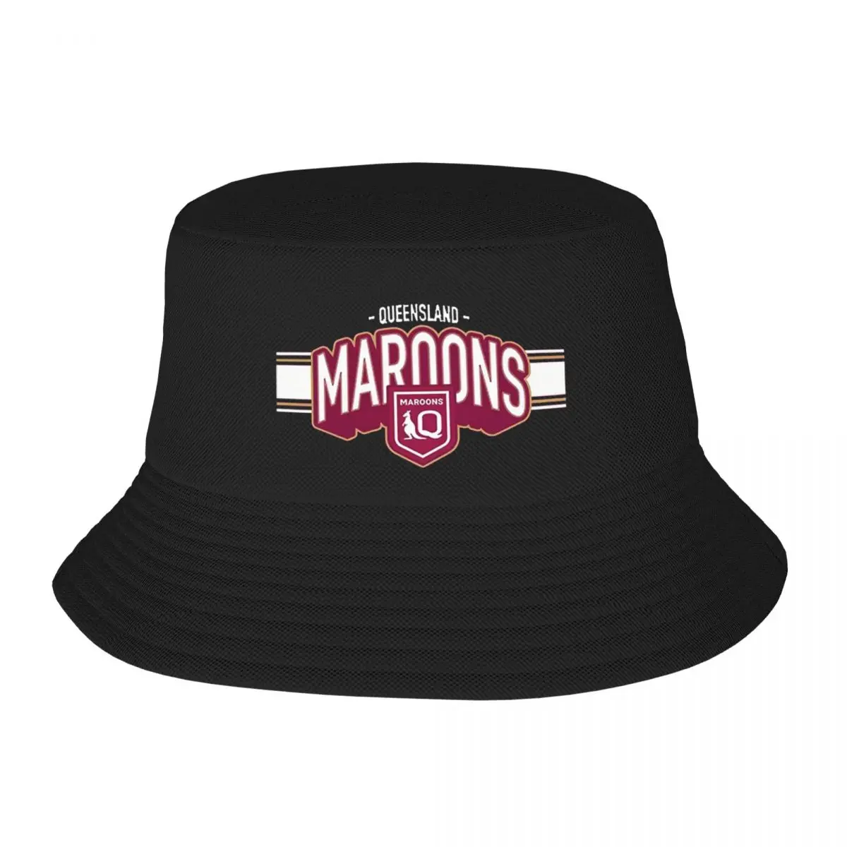 Queensland Maroons a Queensland Maroons a Queensland Maroons Bucket Hat black Custom Cap Girl Men's