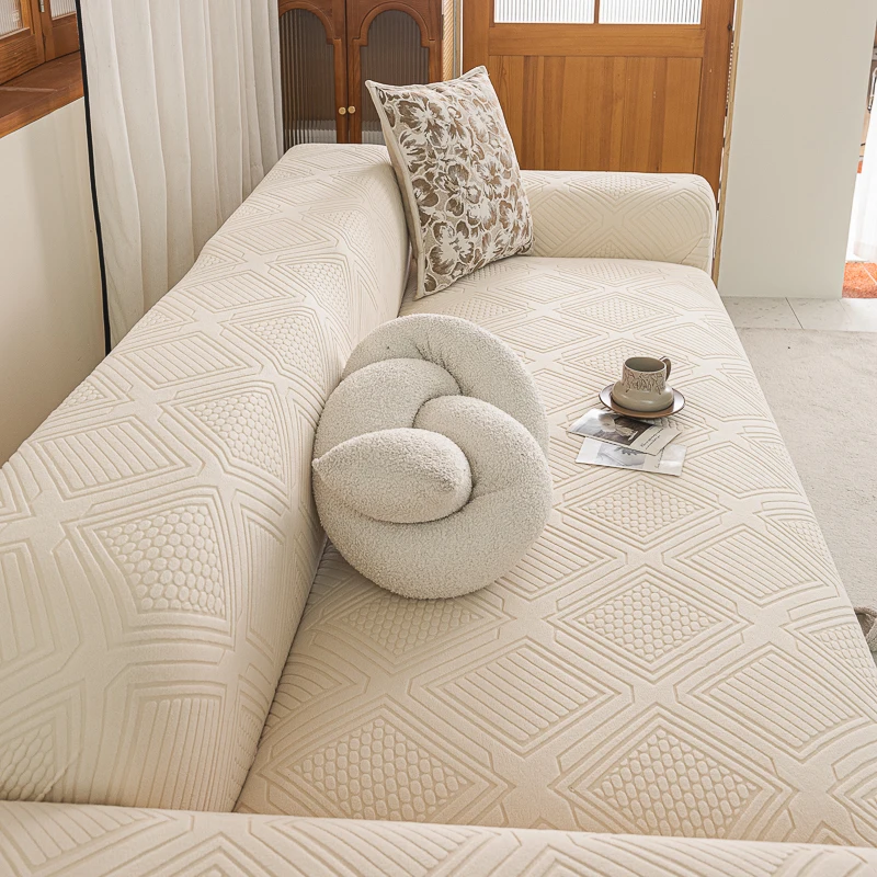Thickened Sofa Cover, All-Encompassing Universal Cover, Nordic Modern Simple Pure Color Elastic Combination Sofa Cushion Cloth, - view 3