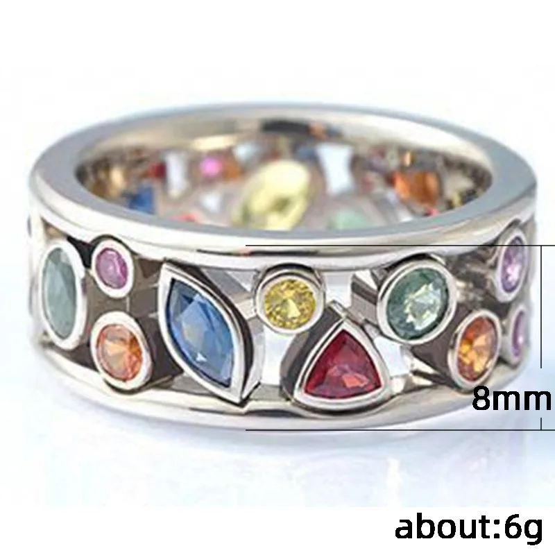 Huitan Colorful Women Hollow Out Geometric Stone Rings Cocktail Party Female Finger Ring Fancy Stylish Rings Jewelry Wholesale image 5