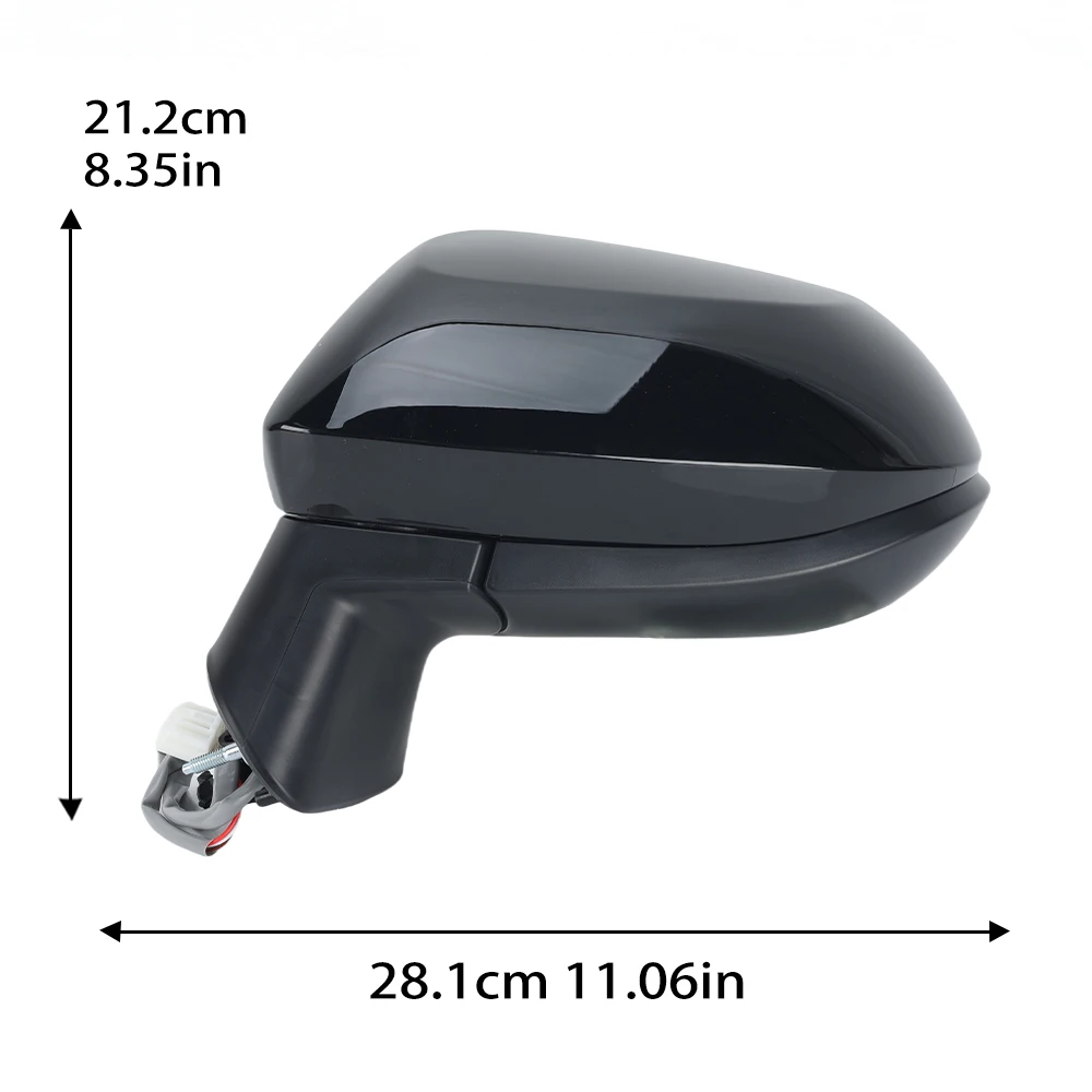 3 دبابيس مجموعة مرآة جانبية لتويوتا كورولا 2020 2021 2022 2023 2024 النسخة الأمريكية الأسود الباب مرآة الرؤية الخلفية اكسسوارات السيارات #5