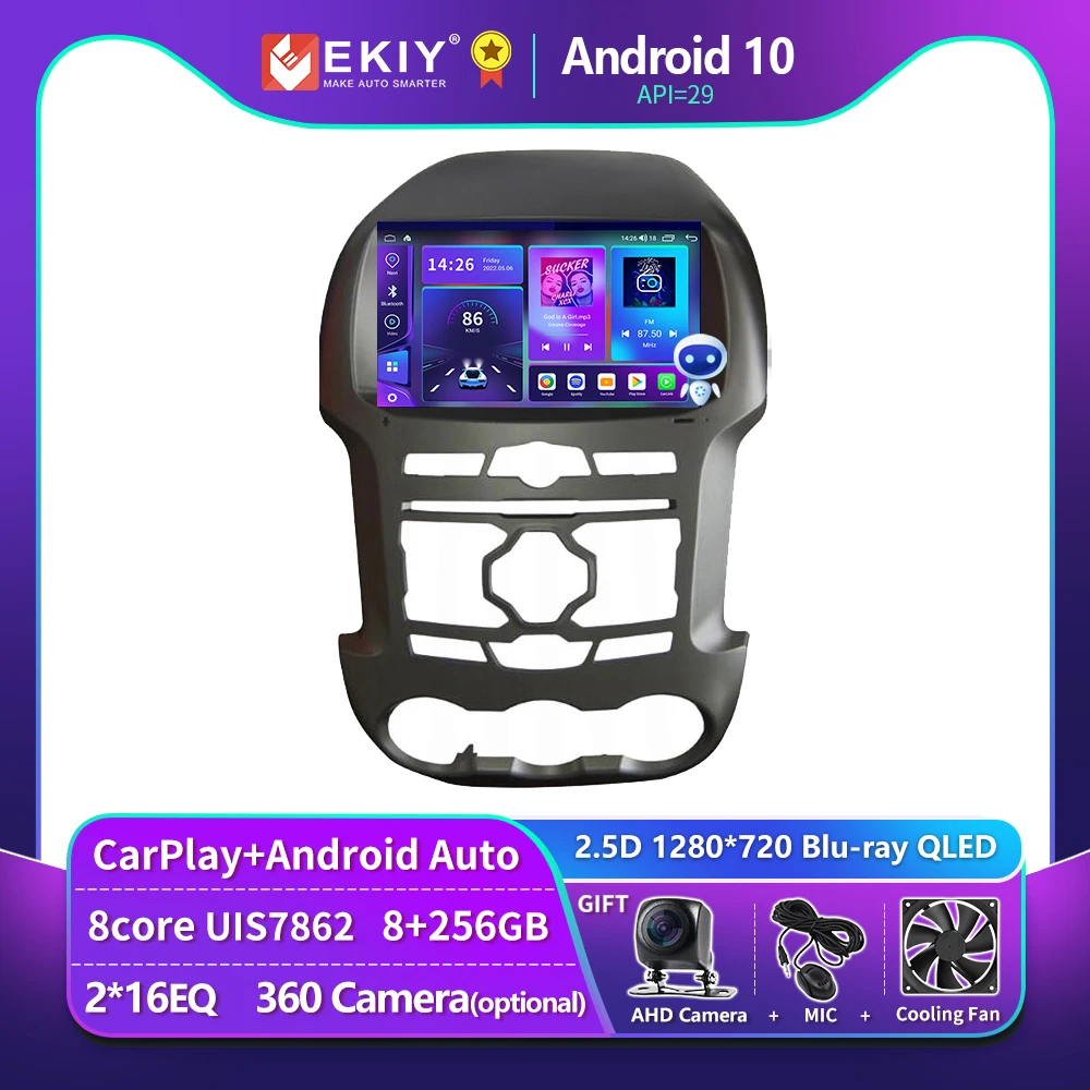 

EKIY T900 For Ford Ranger 2011 - 2015 F250 Android Auto Carplay No 2 Din Car Radio Multimedia Video Player Stereo Navigation GPS