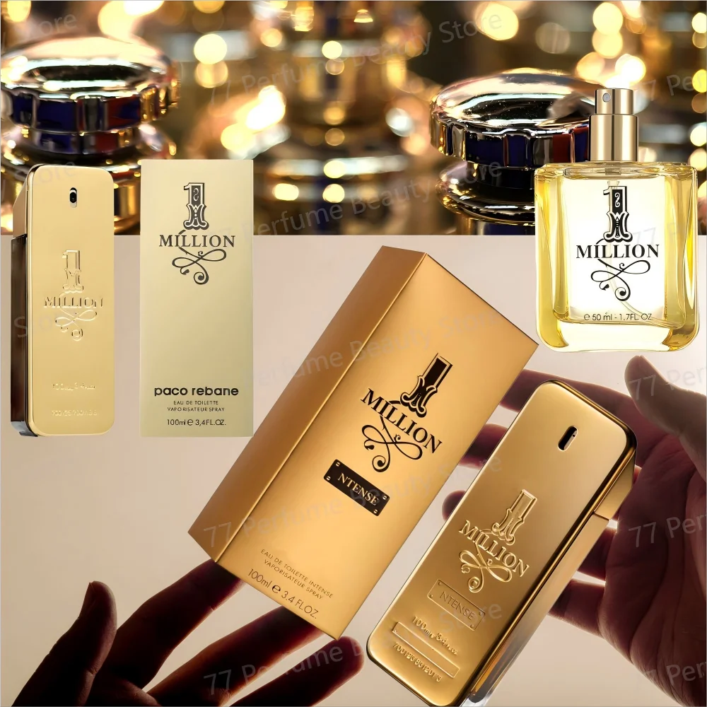 100ml Perfume Golden Million Gold Brick Extrait - Perfume Woody de larga duración para hombres Perfume para hombres Fragancia de oración Perfume para mujeres
