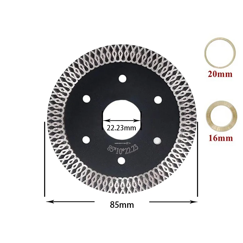 Imagem -02 - Diamante do Turbocompressor Viu o Disco do Corte da Lâmina do Granito e do Mármore Lâminas Cerâmicas da Porcelana Disco do Moedor de Ângulo 85 mm 115 mm 125 mm 1pc o