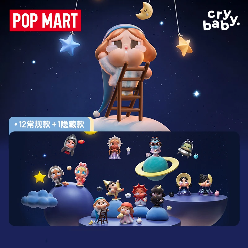 

POP MART CRYBABY Crying To The Moon Series Mystery Box Genuine Blind Box Guess Toys Bag Ornament Figurines Home Decor Desktop