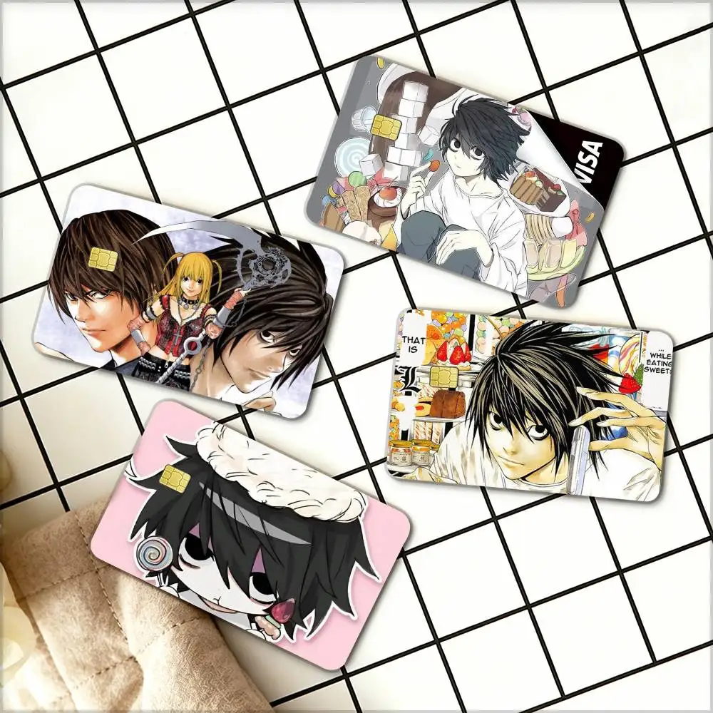 Anime Cute DEATH NOTE  Waterproof Film Skin Cover Credit Card Stickers Debit Front Bank Bus Pass