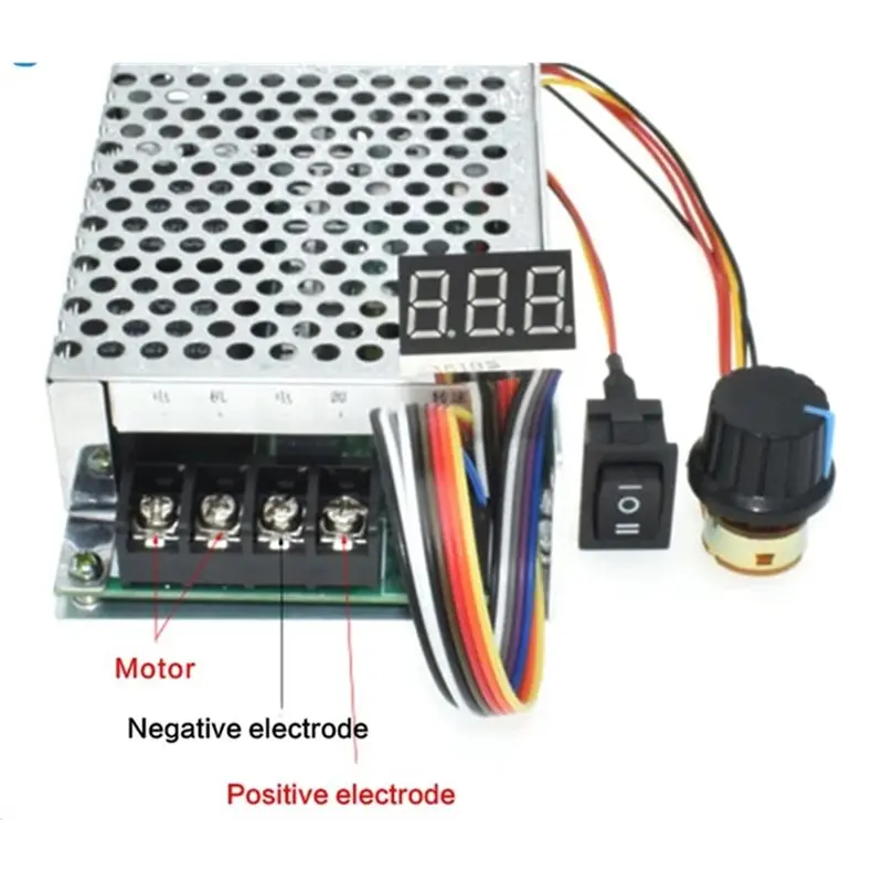 A99E-DC 10-50V 40A Motor Speed Controller PWM Motor 12V/24V/36V/48V Inverted Switch CW CCW Reversible Pulse Driver 10V-50V