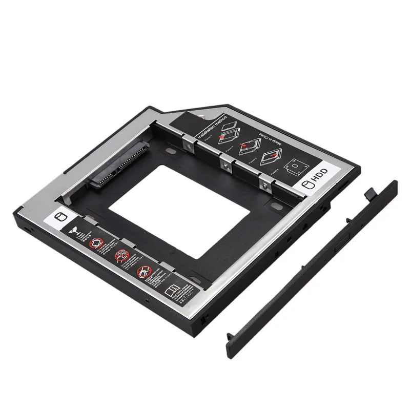 6X Universal Sata 2Nd Hdd Ssd القرص الصلب العلبة 9.5 مللي متر ل Cd/Dvd-Rom خليج بصري ل Hdd Sataii Sdd قوس القرص الصلب