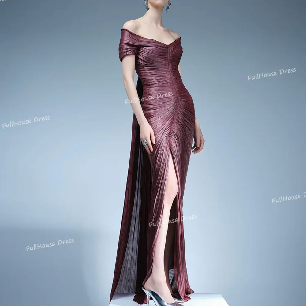 

Выполненное на заказ модное многоуровневое плиссированное сексуальное вечернее платье русалки с разрезом по бокам и открытой спиной длиной до пола, платье для выпускного вечера со суда