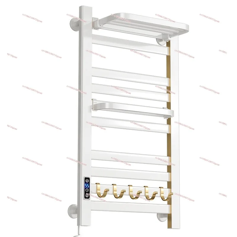 

Electric Heated Towel Rack Carbon Fiber Heating Bathroom Storage Rack Home Smart Heating Drying Rack
