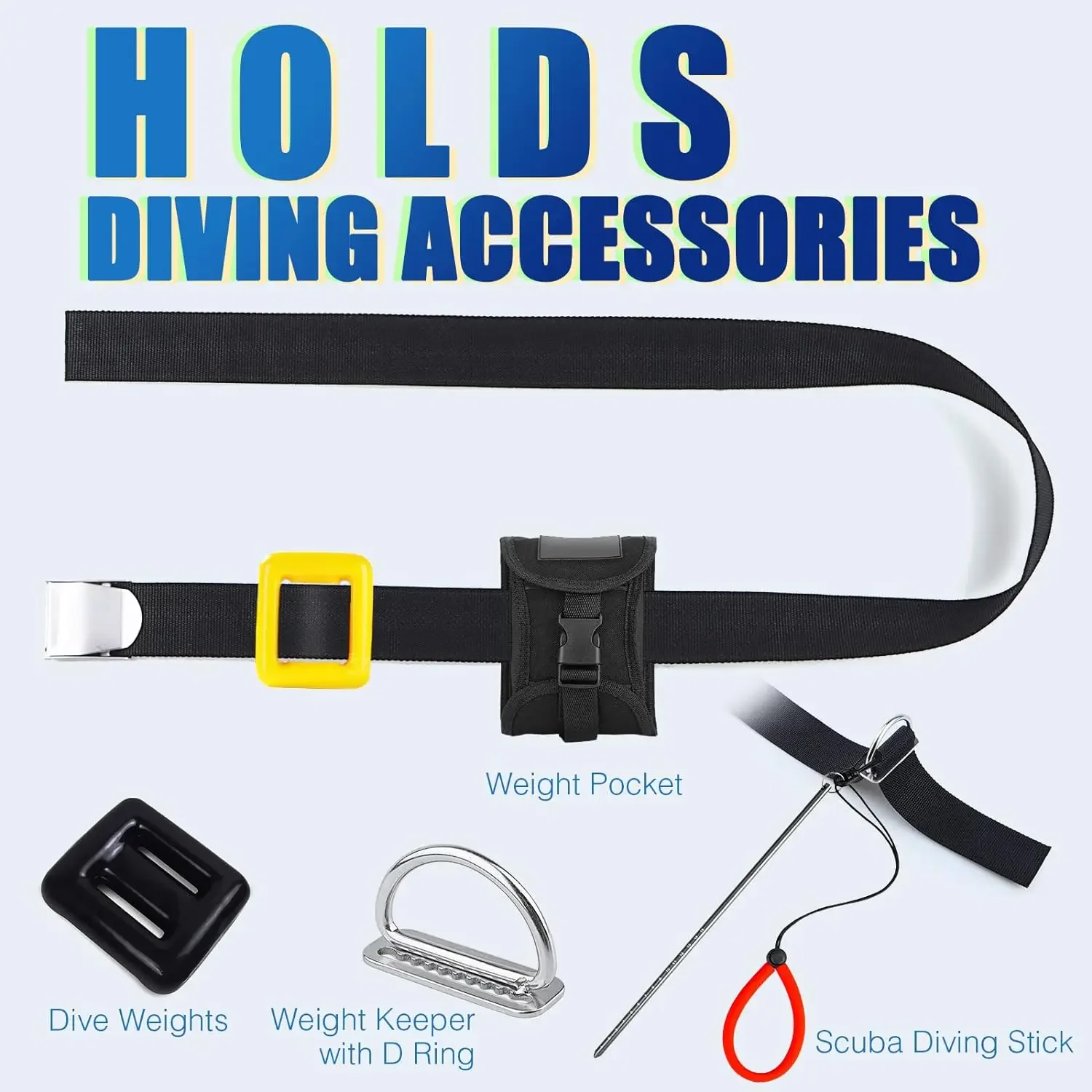 Đèn Lặn Lặn Cân Freediving Spearfishing Nylon Cân Với Khóa Bằng Thép Không Gỉ